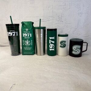 New Six-Piece Collection Starbucks 1971 Coffee, Tumblers, Stainless Steel Mugs